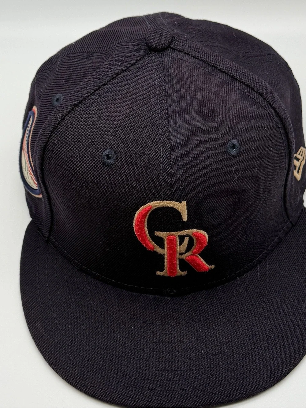 MLB Colorado Rockies Navy Red Cream Patch Cap